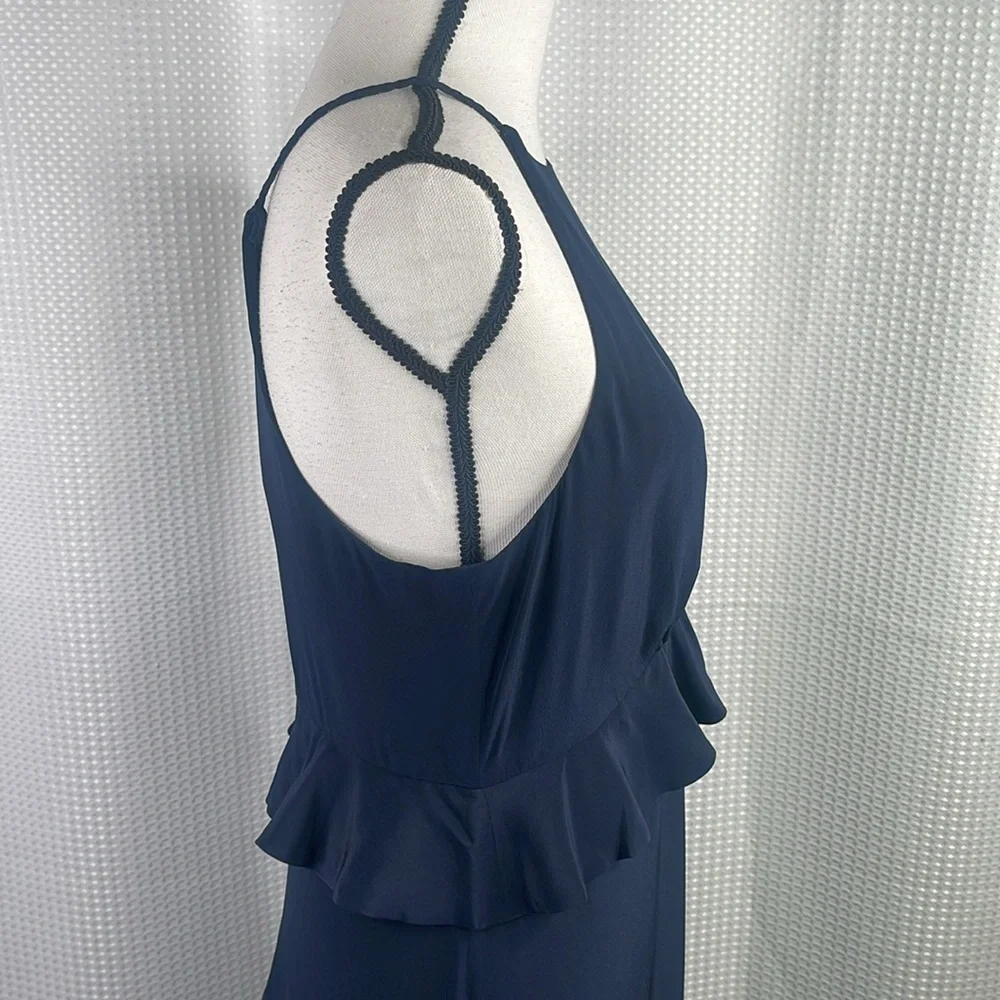 Zimmermann Flounce Picnic Dress 100% Silk Sleeveless Cocktail Events Navy Sz 2 - Picture 7 of 12